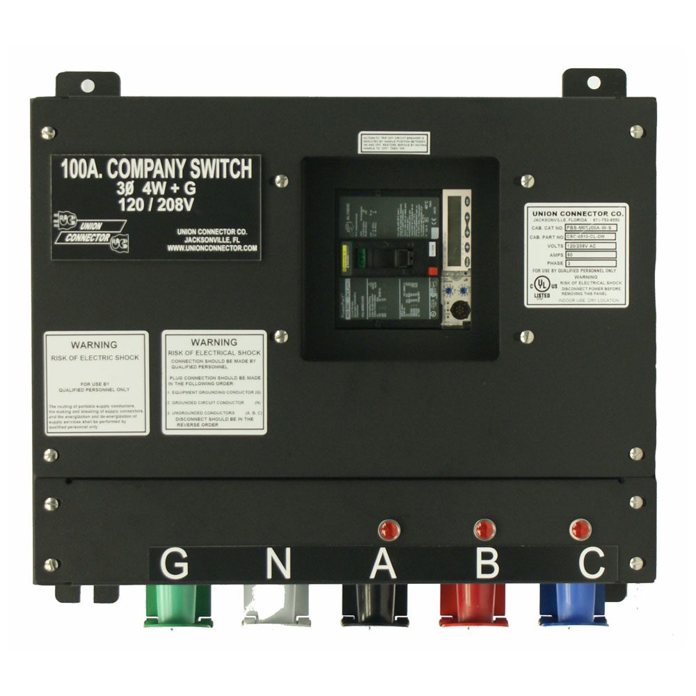 Basic Company Switch With Series 16 Cam-Lok Receptacle – 100 Amp